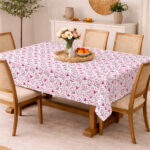 AKHVI Printed Cotton Table Cloth for Kitchen & Dining Table