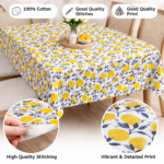 AKHVI Soft Cotton Table Cloth Lightweight Durable Washable Table Cover - Image 2