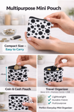 AKHVI Small Coin Pouch for Women | Zipper Mini Wallet for Coins & Cash Pack of 10 - Image 3