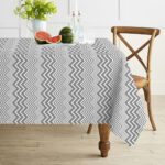 AKHVI Cotton Table Cloth for Dining Table Washable Reusable Table Cover