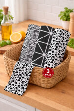AKHVI Premium Cotton Kitchen Towels Pack of 3 – Soft & Quick Dry Hand Towels - Image 2